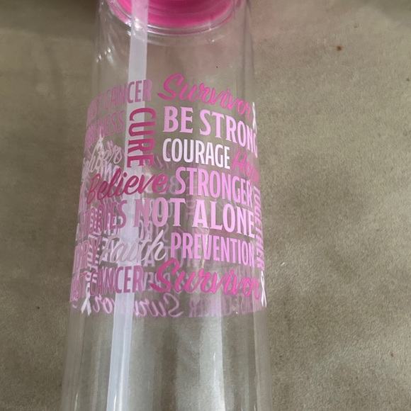 Gray and Pink Inspirational Pillow with Tumbler and Socks - Picture 5 of 6